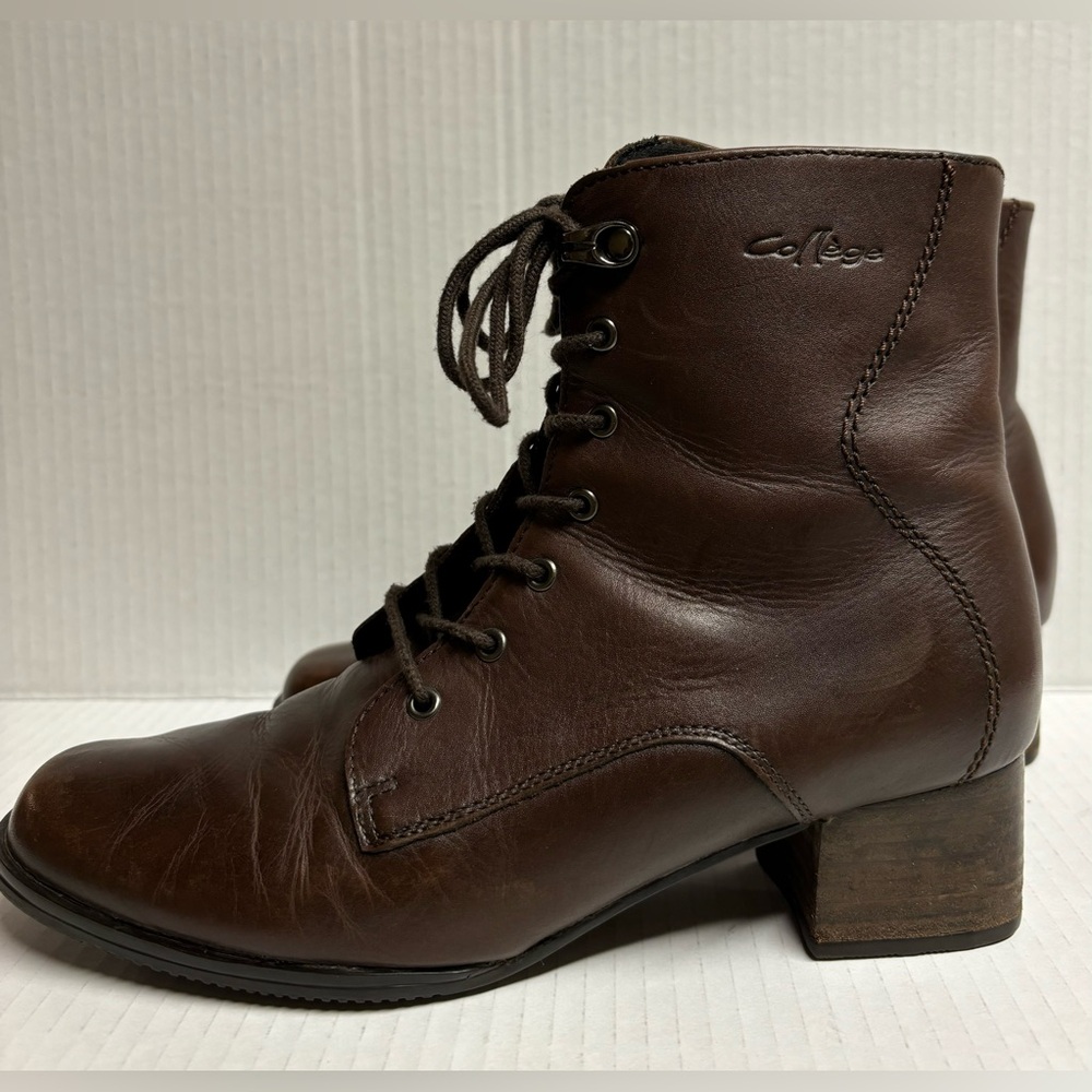 Women's Brown Lace-up Ankle Boots